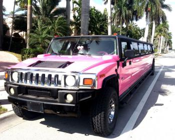 Miami Black/Pink Hummer Limo 
